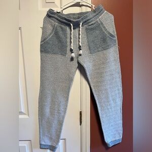 Knit blue sweatpants loungewear joggers
